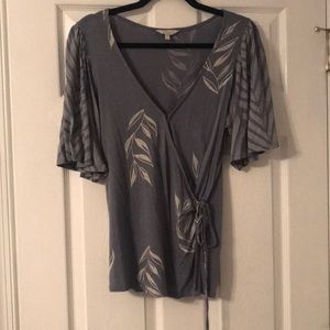 v neck, wrap blouse